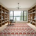 thumbnail image 2 of ODIKA 9'x12' Paprika Geometric Handwoven Design Washable Area Rug Modern Symmetry with Charm Non-Shedding, Easy Care for Master Suite, California King, Under Bed, 2 of 7