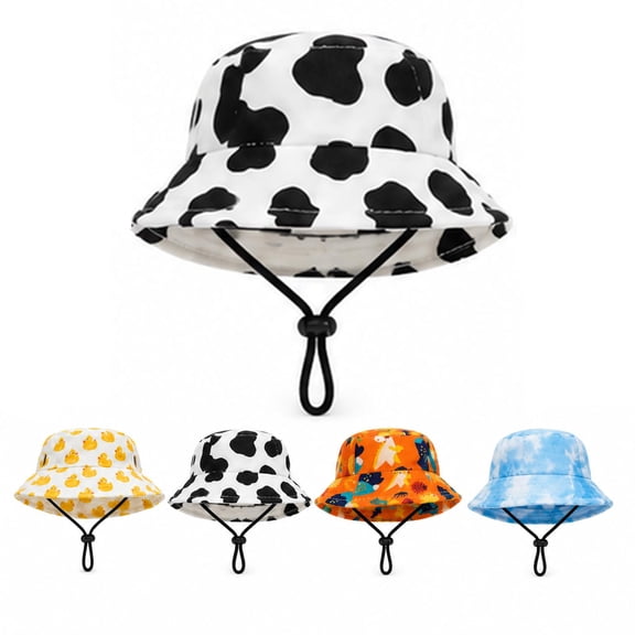 Dog Bucket Hat with Ear Holes, Adjustable Pet Sun Hat for Dogs and Cats, Summer Beach Outdoor Hat for Travel and Daily Wear