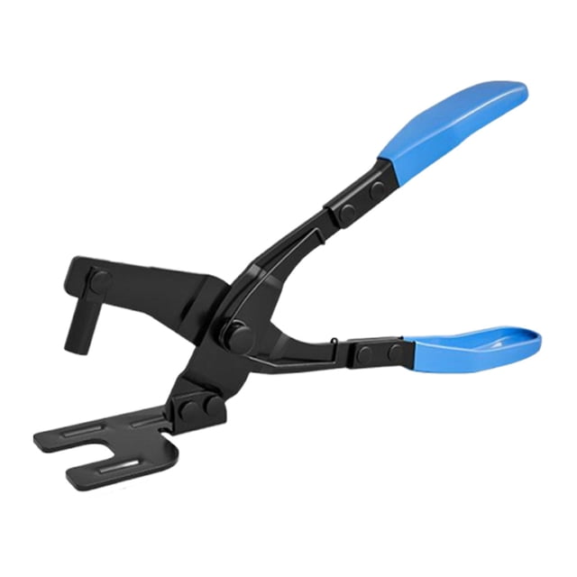 Alicates para quitar el soporte del escape, herramienta manual para acceder a lugares difíciles de alcanzar. Azul