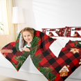 thumbnail image 4 of Manfei Christmas Monogrammed R Full Size Comforter Sets, Cartoon Gingerbread Man Bedding Comforter Set, Teens Kids Child Reversible Bedding Sets, Luxury Bedroom Decor, 3 Pieces, 4 of 6