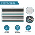 thumbnail image 6 of Green Black Striped Placemats Set of 6, Farmhouse Vintage Stripe Placemats for Dining Table, Place Mats for Kitchen Tabletop, Waterproof Wipeable Dining Table Mats Set, 6 of 9