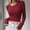 Red, variant on Yufatyle Women's Long Sleeve Fuzzy Sweater Crew Neck Cropped Tops Slim Fit Pullover Fal Winter Fashion Sweaters for Women S