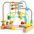 thumbnail image 1 of Timy First Bead Maze Roller Coaster Wooden Educational Circle Toy For Toddlers, 1 of 1