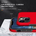 thumbnail image 4 of Case for iPhone13 6.1, Smooth Dual Layer Hard Military Phone Case with 360 Degree Ring Stand Silicone Bumper Shockproof Protective Case (Camera Protection) Magnetic Car Holder Cover-Red, 4 of 8
