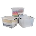 thumbnail image 3 of Haodehen 70 Quart Clear Plastic Large Storage Box with Wheels, 4-Pack Plastic Storage Bins with Lids, 3 of 12