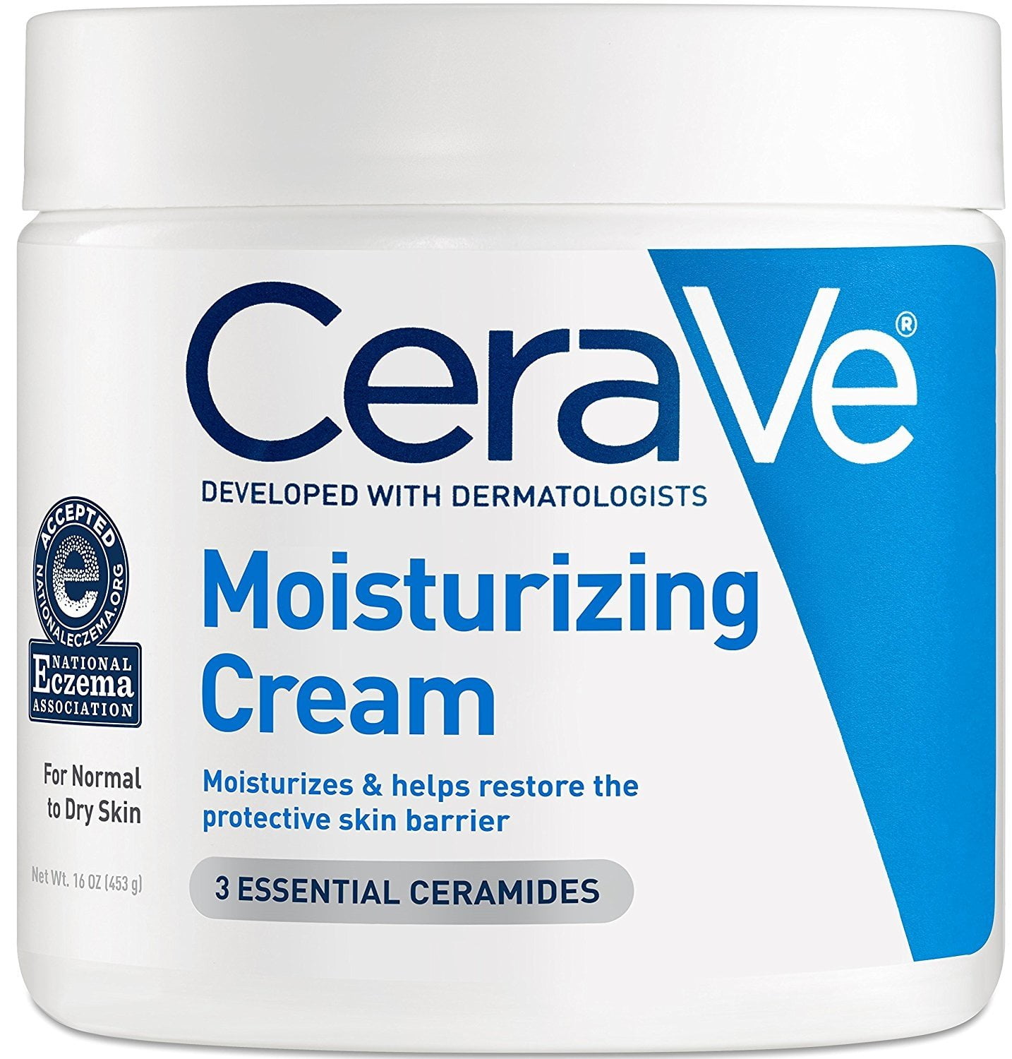 CeraVe Moisturizing Cream 16 oz Daily Face and Body Moisturizer for Dry Skin