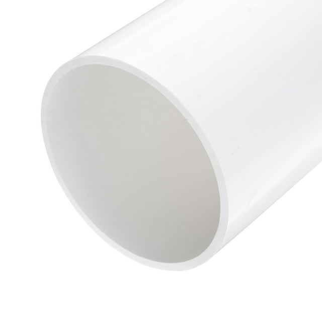 Unique Bargains PVC Rigid Round Pipe 147.6mm ID 160mm OD 9" Length White High Impact for Water Pipe, Crafts, Cable Sleeves