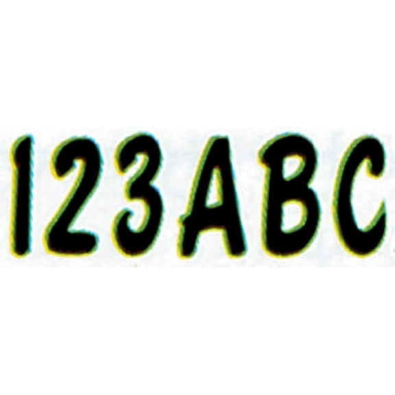 Hardline Products Blkki200 3" Letter & Number Kit Black / Kiwi