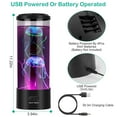 thumbnail image 5 of Jellyfish Lava Lamp Multi-color Changing Mood Night Light USB Electric Desk Tank Decoration Lamp Home Office, 5 of 9