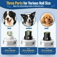 thumbnail image 4 of Dog Nail Grinder, Pet Nail Trimmer for Dogs & Cats, 2 LED Lights, 3 Speeds Quiet Low Noise Safe Pet Nail Clippers, Electric Nail Polisher with LCD Display, Grooming Tool for All Breeds, White, 4 of 9