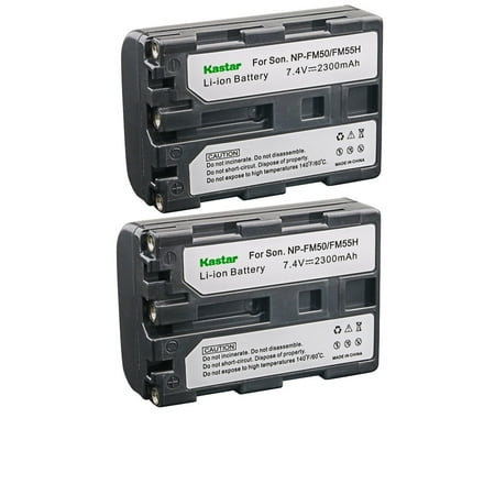 Kastar 2-Pack NP-FM50 / NP-FM55H Battery 7.4V 2300mAh Replacement for Sony DCR-TRV430 DCR-TRV460 DCR-TRV480 DCR-TRV530 DCR-TRV730 DCR-TRV738 DCR-TRV740 DCR-TRV828 DCR-TRV830 DCR-TRV840 Camera