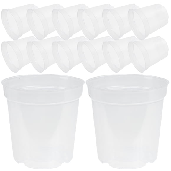 Macetas de plástico para vivero, macetas con agujeros ventilados para jardín y exteriores, 30 Uds.