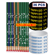 Eid Pencils Eid wristbands (36 Pack) Eid favors Eid Mubarak decoration Eid decor Eid Gifts For Kids Islamic Gifts 123