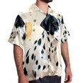 thumbnail image 2 of Spotted Dog Men's Hawaiian Poplin Casual Printed Button Down Short Summer Beach Shirts, Unisex, 2 of 6