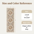 thumbnail image 4 of Roxstand Washable Runner Rug 2'6x8, Stain Resistant Lightweight Hallway Floor Rugs, Non Skid Kitchen Rugs(3'x5', Vintage01-Turmeric), 4 of 8