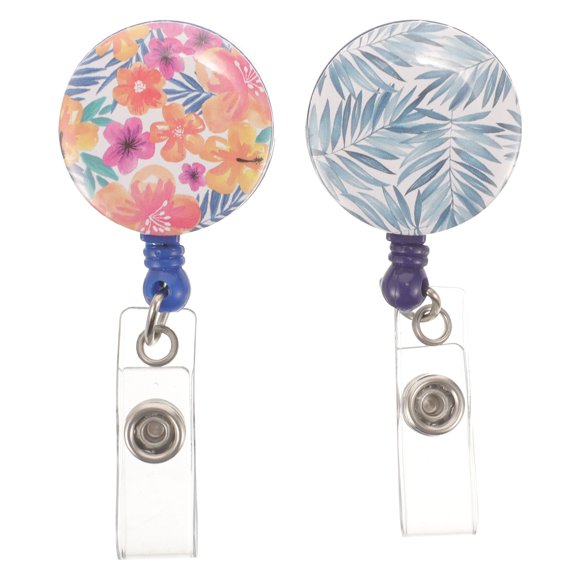 2Pcs Badge Reel Holders Retractable Badge Clips Portable Badge Buckle Decors Multi-Use Badge Reels