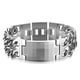 thumbnail image 1 of Pulsera clásica de acero y titanio con texto cruzado para hombre GS620 de acero inoxidable resistente para hombre y mujer, 1 of 5
