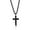 Black Plated, variant on Men's Blue Plated Polished Cross Necklace in Stainless Steel - Hypoallergenic Necklace for Men - Fine Religious Jewelry for Him - Unique Necklace for Communion & Confirmation
