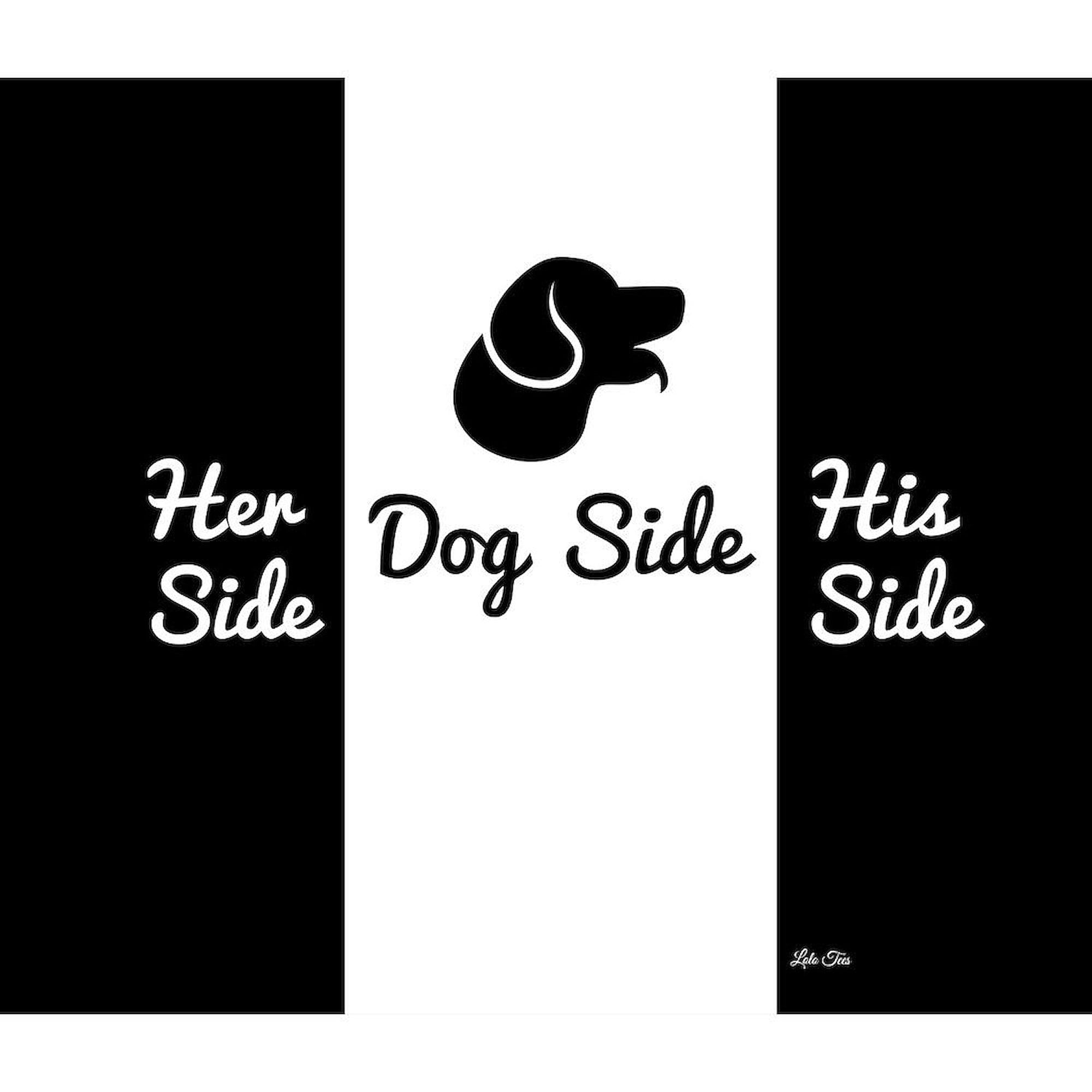 CafePress - Dog Side Vs His/Her Side Bedspread Throw Blanket - Soft Fleece Throw Blanket, 50"x60" for All Ages