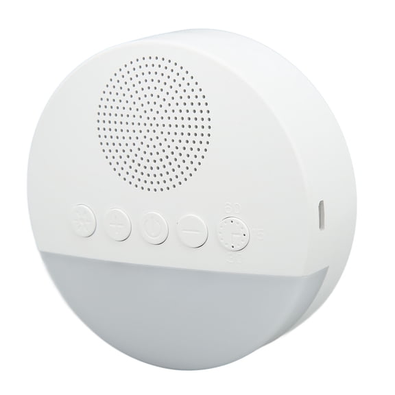NFTIGB White Noise Device 20 Music Tracks USB Rechargeable Baby Sleep Sound Machine with Built-in Night Light, Portable Nursery Soother for Infant and Toddler, Travel Friendly, White (3.5 in / 9 cm)