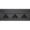 thumbnail image 1 of Oxford 3 Light Bar Shown In Matte Black Finish With 14 Matte Black Cone Metal Shade, 1 of 2