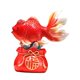 thumbnail image 3 of Estatua de Feng Shui chino, adorno de mesa, escultura decorativa KOI de buena Bolsa roja, 3 of 9