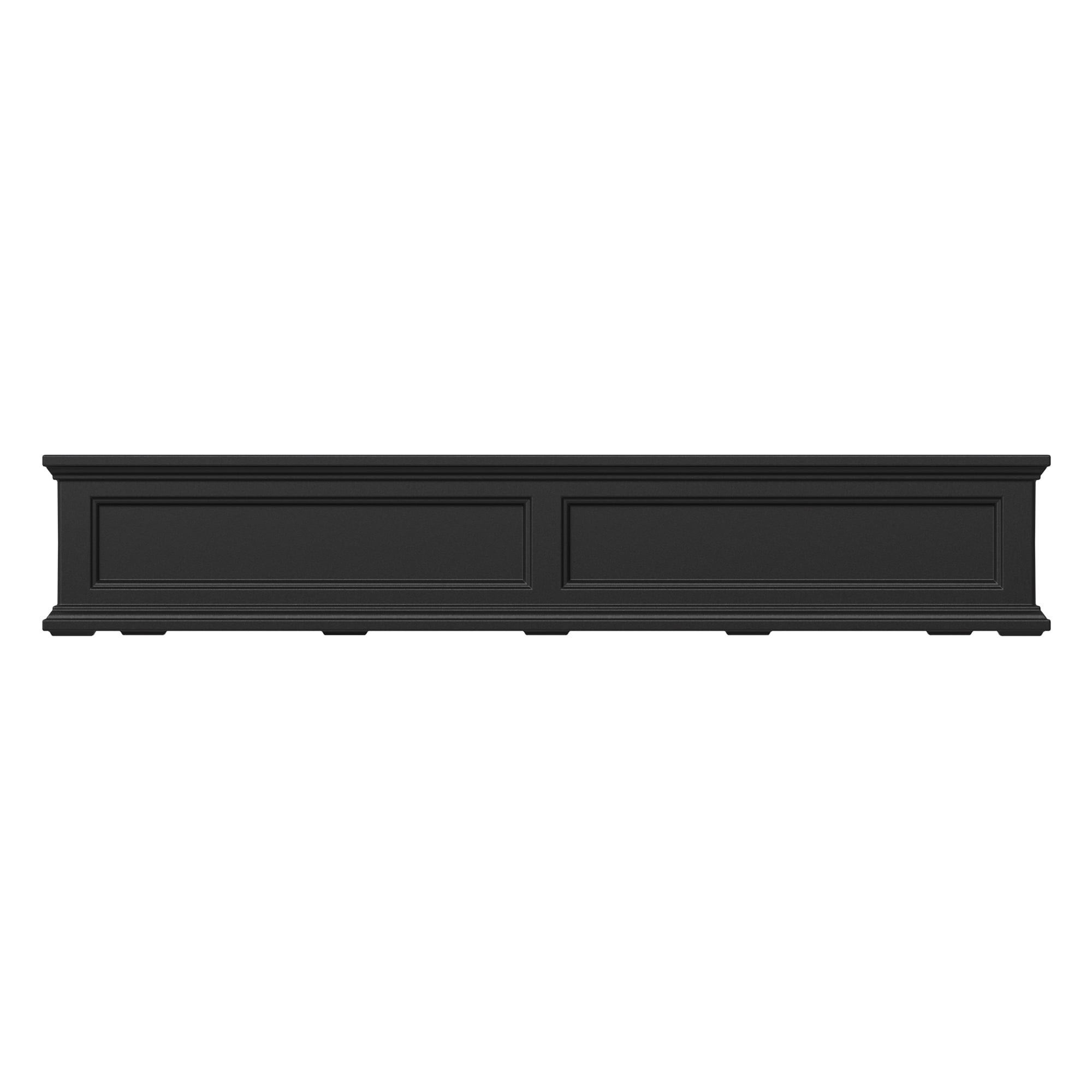 Mayne Fairfield 60" x 11" x 11" Rectangular Black Self Watering Plastic Window Box Planter