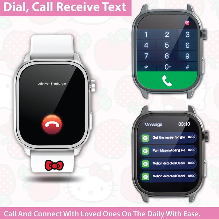 Hello Kitty iTime Digital Adult 46mm Smart Watch with White and
