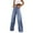 Blue, variant on LLYwey Running Pants Women Ladies' High Waisted Loose Wide Leg Denim Pants New Full Length Pants Trousers Regular Fitted Blue XXL