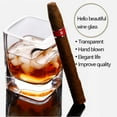 thumbnail image 3 of "Cigar Glass, Whiskey Glass Cup with Cigar Holder Transparent 11 OZ, 1Pack", 3 of 7