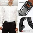thumbnail image 4 of Mens Belt 2 Pack, Leather Ratchet Belt for Men Dress Belt with Adjustable Buckle, Trim to Fit, 4 of 6