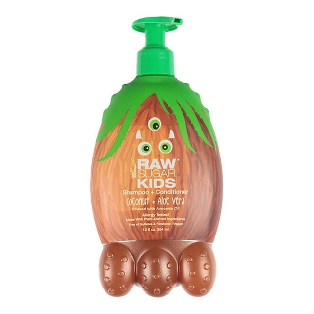 Shampoo acondicionador Raw Sugar Kids coco y aloe vera 354 ml