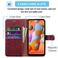 thumbnail image 2 of Galaxy A11 Case, Samsung Galaxy A11 Wallet Case, Takfox Premium [RFID Blocking] Secure Cash ID Credit Card Slots Holder Carrying PU Vegan Leather Magnetic Flip Cover Cases for Galaxy A11 - Red, 2 of 7