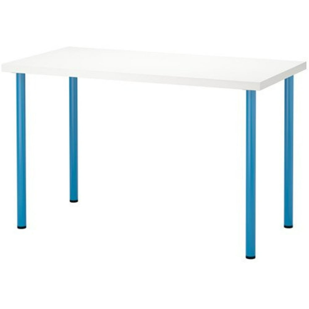 Ikea Adjustable Table, white top, blue legs 14204.111120.26 - Walmart.com - Walmart.com
