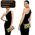 thumbnail image 4 of TSOVTHRID Sunflower Cow Pattern Leather Purse for Women Evening Clutch Handbags with Chain Crossbody Bag Purse Formal Evening Bag for Party Wedding, 4 of 7