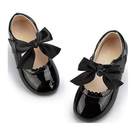 Toddler Little Girl Mary Jane Dress Shoes Ballet Flats for Girl Party School Shoes Bowknot Princess Shoes