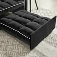 thumbnail image 6 of Jopath Convertible Sofa Chair Bed,3-in-1 Sleeper Sofa with Pull-Out Bed,Modern Velvet Single Sofa Chair with Reclining Backrest and Wide Armrest for Living Room Small Space,Black, 6 of 13