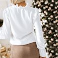 thumbnail image 4 of AXXD White Basic Sweatshirts for Women Trendy Summer 2024 Casual Shirt Long Sleeve Ruffle Sleeve Long Sleeve Bandage Solid Blouse Tops, 4 of 7