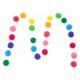 thumbnail image 3 of Bola de fieltro Banner Colgantes Pom Pom Bola Adornos de cadena Decoración de habitación de niños, 3 of 5