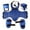 Blue, variant on 5PCS Kids Sparring Gear Set Boxing MMA Leg Protector