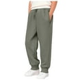 thumbnail image 6 of CAICJ98 Boys Girls Joggers Patched Elastic Waist Corduroy Pants Straight Leg Winter Fleece Lined Pants Loose Casual Trousers with Pockets Sweatpants for Boys Girls (AG,14-16 Years), 6 of 7