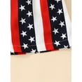 thumbnail image 6 of DcoolMoogl Kids Baby Girl 4th of July Loose Baggy Suspenders Jumpsuit Stars Stripes Summer Suspender Shorts Romper Clothes Stars Stripes Flag 3-4 Years, 6 of 7