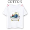 thumbnail image 4 of Camiseta de algodón Lilo Stitch Anime Verano Múltiples Moda Niños Niños Camisetas Cuello Redondo Casual Manga Corta Top, 4 of 5