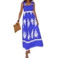 thumbnail image 1 of Vestido Maxi PRETTYGARDEN Mujer Verano Boho Floral en Línea A, 1 of 8