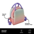 thumbnail image 5 of BUILT Neoprene Reusable Kid's Lunch Bag Ombre Coral, Mint, Lavender, 5 of 14