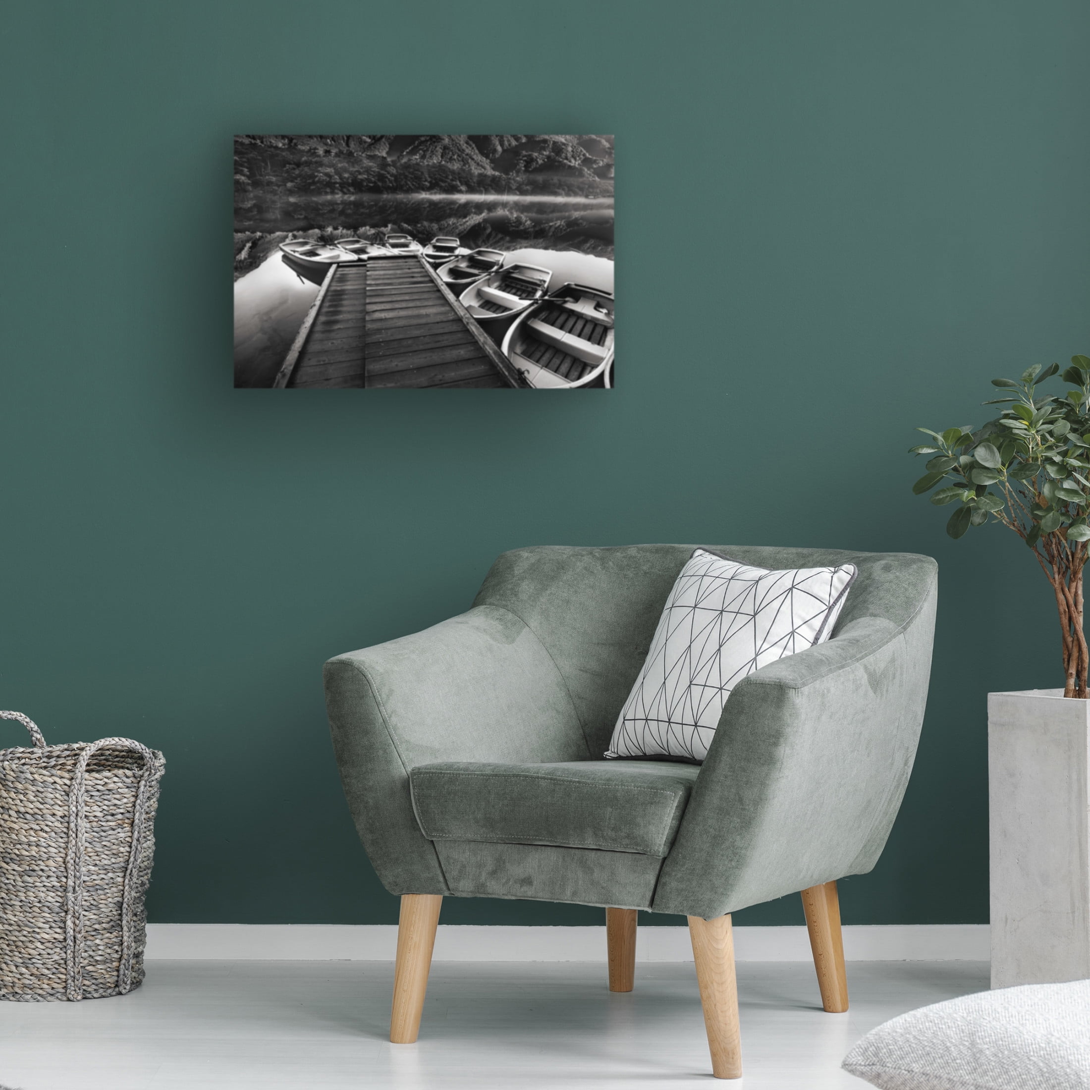 Trademark Fine Art Makihiko Hayama Boat dock Canvas Wall Art