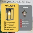 thumbnail image 4 of Maggift Solar Wall Lanterns, Outdoor Porch Lights with Motion Sensor, Dusk to Dawn Waterproof E26 Base, Easter Decor Lighting, 2 Pack, 4 of 8