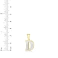 thumbnail image 2 of Floreo 10k Yellow Gold and White Gold 15mm 3D Alphabet Initial A-Z Pendant with Optional Cable Chain Necklace, 2 of 2