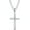 24inch Silver, variant on S925 Sterling Silver Cross Pendant Cross Necklace for Men, Mens Cross Necklace 18K Gold Plated Silver Black Figaro Chain Necklace for Men Women 16 18 20 22 24 Inch Cross Necklace