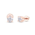 thumbnail image 2 of 2/9 Carat Round Lab Grown Created Diamond Solitaire Stud Earrings for Women 14k Rose Gold Screw/Push Back (0.22 Cttw, Clarity- SI) Womens Jewelry, Gift for Her,, 2 of 6